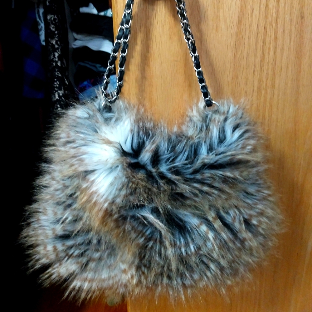 SALE - Beautiful Faux Fur Purse